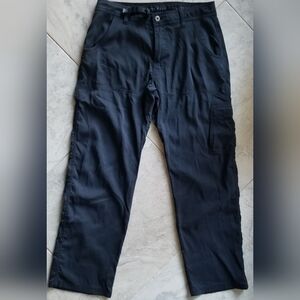 Prana Men's Black Cargo Pants - Slim Utility Style